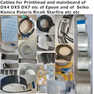 Cables of all  Inkjet Printers with Printheads Epson seiko konica spectra polaris starfire ricoh kyocerra toshiha etc